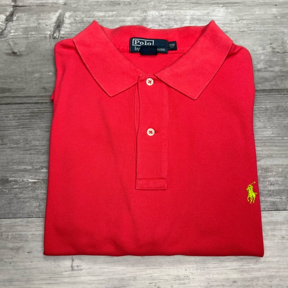 Polo Ralph Lauren Solid Red Polo Shirt 2XB 2XL BIG - Picture 1 of 4